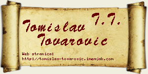 Tomislav Tovarović vizit kartica